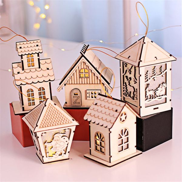 

merry christmas tree hanging pendants new snowflake wooden decorations rustic ornament drop pendant xmas home decorations