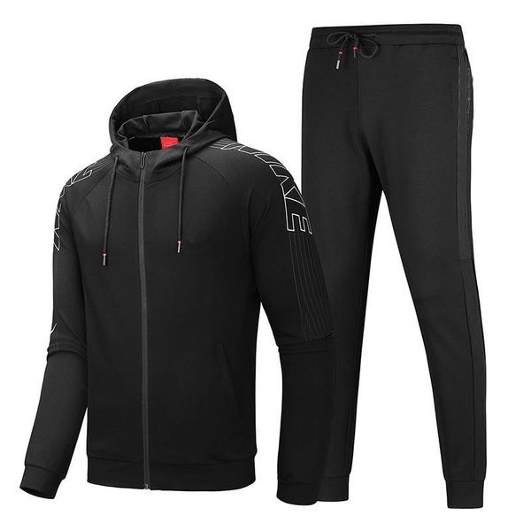 

fashion men sports suit tracksuit new arrival 2019 two-pieces fashion sportwears sports style long sleeve&pants with letters clothes l-5xl, Gray