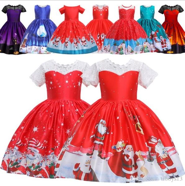 

bravo 9 styles girls dresses party princess dresses for kids clothing christmas design party birthday gift clothes dress, Red;yellow