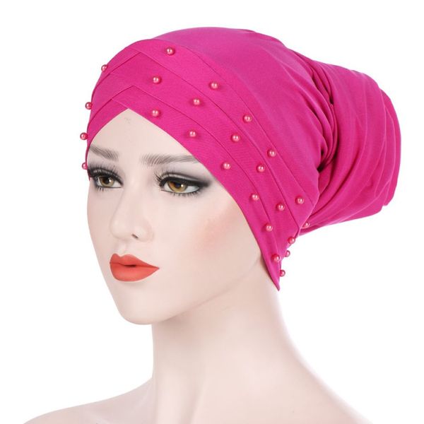 Long Hair Women Updo Headscarf Muslim Turban Hat Women Milk Fiber