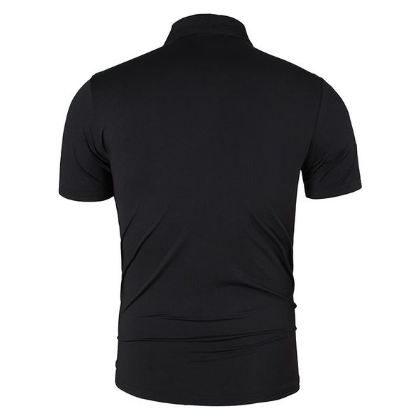

jeansian men's sport tee polo shirts polos poloshirts golf tennis badminton dry fit short sleeve lsl278 black2, White;black