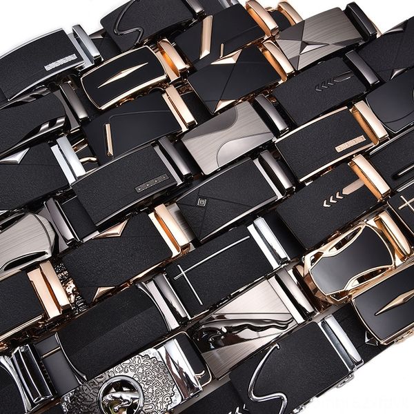 

zinc alloy trousers high-grade belt automatic buckle 3.8-4.0 trousers belt buckle, Slivery;black