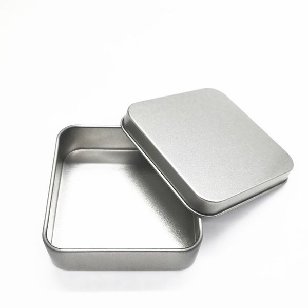 Prezervatif Ambalaj Kutusu Mücevher Metal Saklama Kutuları Küçük Hediye Kutusu Boyut 70x70x23mm için Kare Teneke Kutu