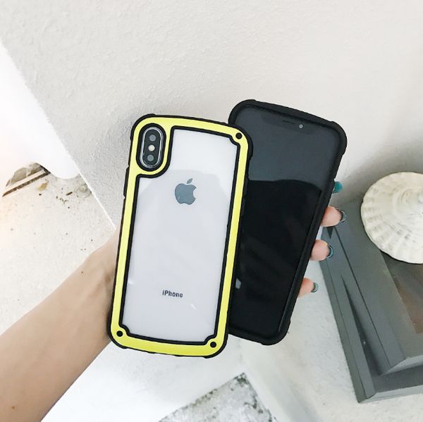 

anti shock full coverage protection shell for iphone 11 pro x xs max jelly tpu frame acrylic rear phone case hybrid cellphone cover