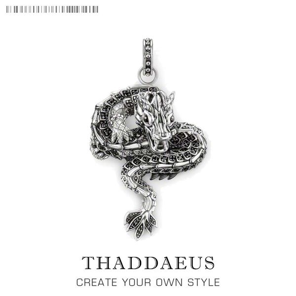 

pendant dragon black,2019 brand fashion jewelry thomas 925 sterling silver bijoux necklace accessories gift for ts woman & men