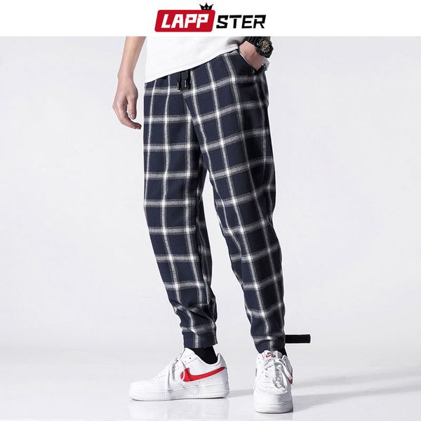 

streetwear плед бегуны брюки мужчины 2019 человек корейской моды сыпучие hip hop sweatpants комбинезоны мужской брюки одежда 5xl, Black