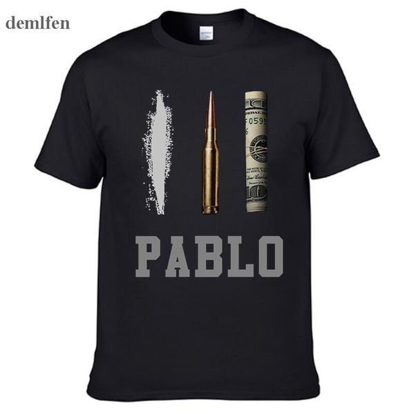 

Summer New Brand Clothing T Shirts Men Narcos Pablo Escobar T-shirt Cotton Hip Hop O Neck Tees Tops