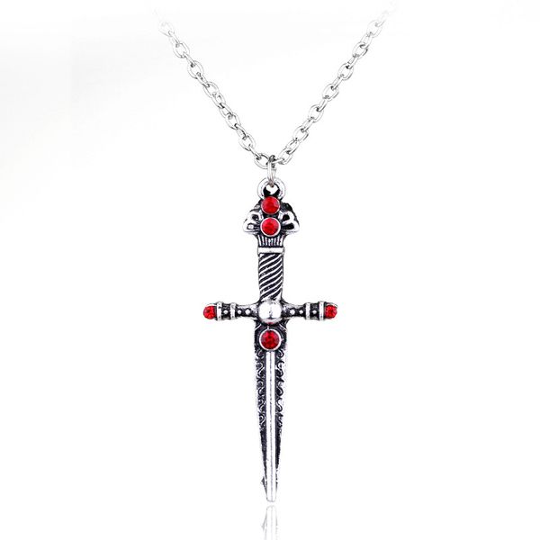 

20pcs pack wholesale gryffindor's sword necklacegodric gryffindor wizard world gift fans party kids students, Silver