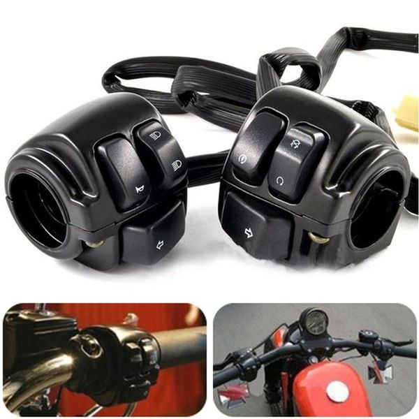 

2pcs motorcycle handlebar horn light turn signal control switch for h-arley