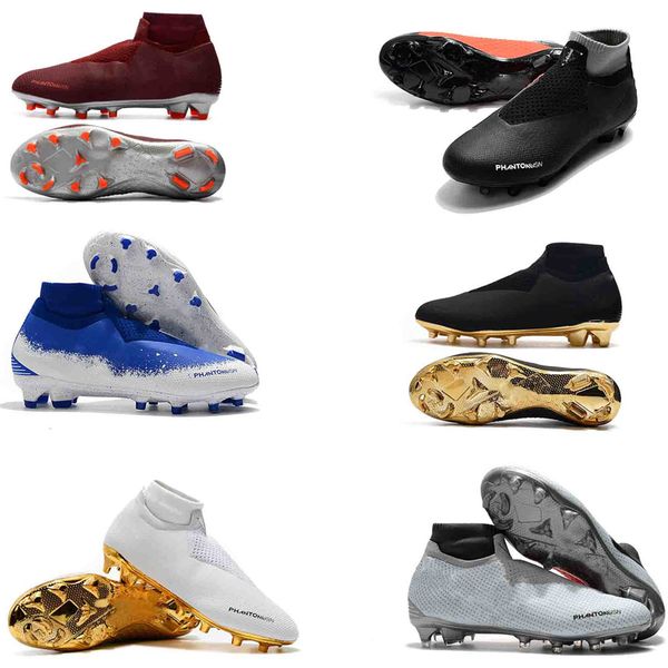

original phantom vsn vision elite df fg fully charged game over mens high ankle soccer cleats football shoes size us6.5-11