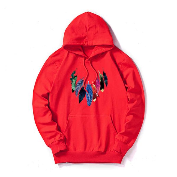 

man designer hoodies luxury sweatshirt mens womens hoodies streerwear fashion branded pullover long sleeved 9 colorful feathers high quality, Black