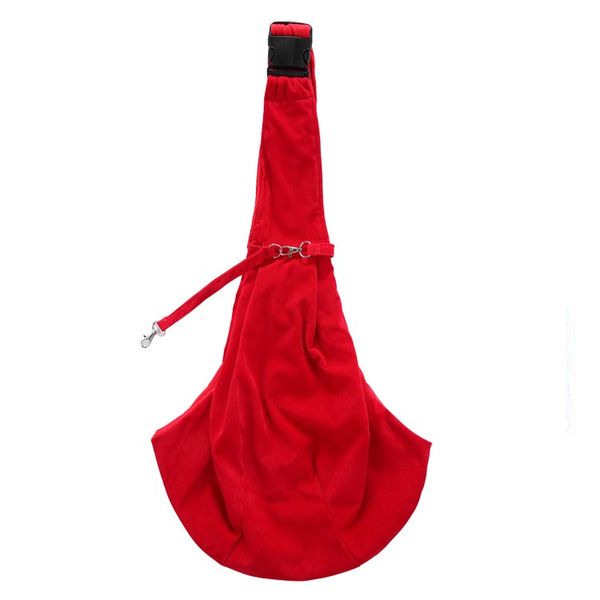 

pet dog sling carrier breathable soft with pocket travel safe sling bag carrier for dogs cats imitation deer leather