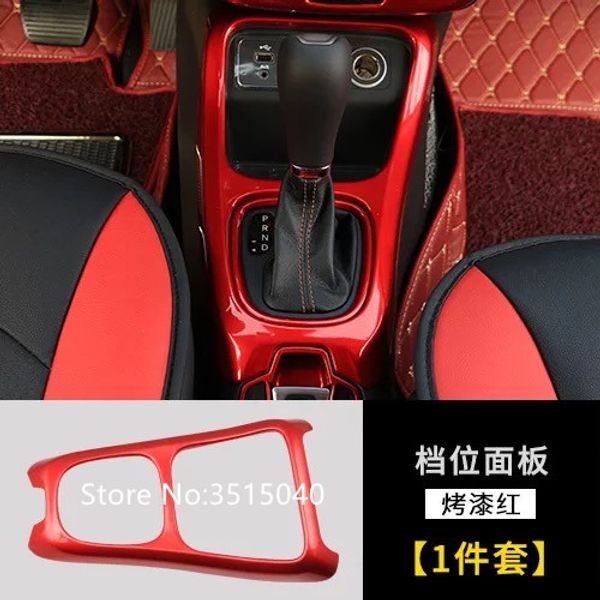 

1pc luxurious red abs chrome car interior gear shift knob panel frame cover trims for compass 2017 car styling accessories