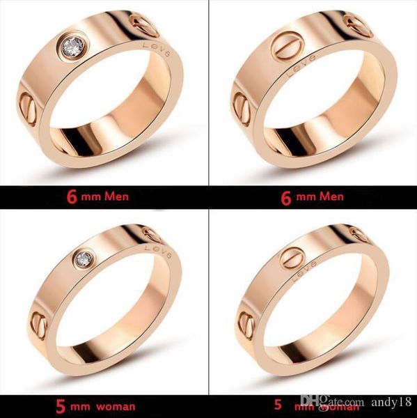 

titanium steel wedding brand designer lovers ring for women luxury zirconia engagement rings men jewelry gifts ps8401 fashion accessories, Silver