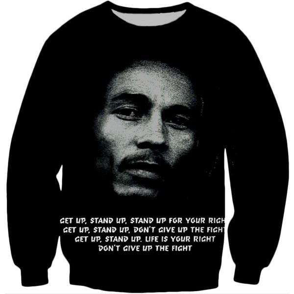 

fashion singer reggae bob marley sweatshirt men women 3d print 3d funny long sleeve tracksuit pullover outerwear casual w49, Black