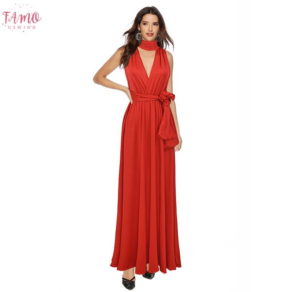 

women long party dress club floor length summer backless bandage maxi dress v neck multiway bridesmaids boho women dress vestidos, Black;gray