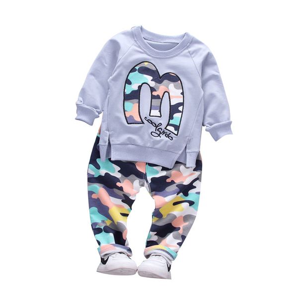 

new spring autumn baby boys girls clothes suit children cotton t shirt pants 2 piece set toddler fashion costume kids tracksuits, White