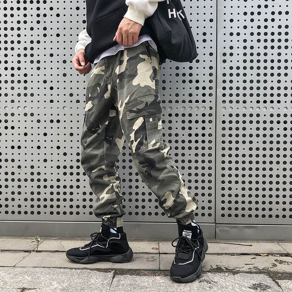 

hip hop streetwear dance rock pants men bib overall pants network skateboard pant high street military camouflage pants, Black