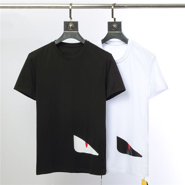 

2020ss весна и лето новый высококачественный хлопок печать с коротким рукавом круглый вырез панели футболка размер: m--xl-xxl-xxxl цвет: че, Black;brown