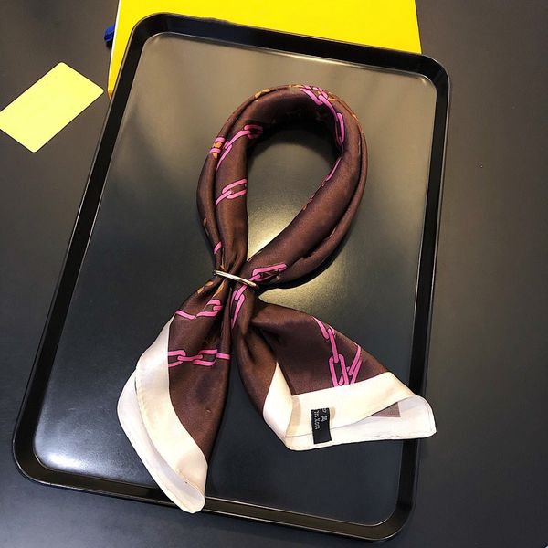 

2020 new fashion women scarves small size 50*50cm latest versatile silk scarves textile scarf, Blue;gray