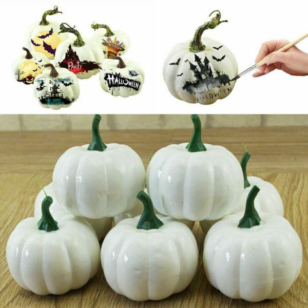 

6pc artificial pumpkin foam festival halloween party garden decor ornament craft artificial foods vegetables