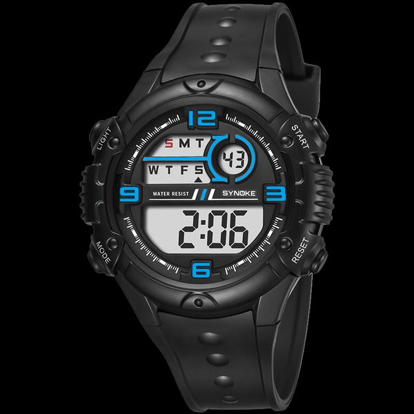 

synoke fashion men digital watches water proof outdoor sport watch alarm luminous chronograph male clock wrist watches for men, Slivery;brown