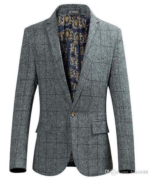 

0 versace men's designers fashion suit, suitable for banquet, reception jacket, slim jacket, White;black