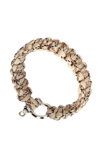 

paracord parachute cord outdoor emergency quick release survival bracelet with u buckle-desert camo #8