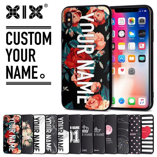 

xix diy имя пользовательские чехол для iphone 5 5s 6 6s 7 8 plus x customized soft тпу чехол для samsung s7 s8 s9 huawei p9 p10 p20 lite
