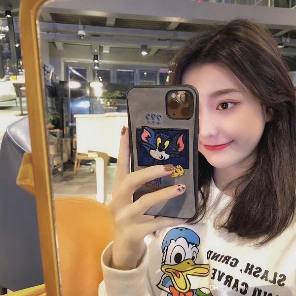 

2019 cat and mouse pattern design material phone case + iphone 7 8 plus x xr xs 11pro max perfect protection phone
