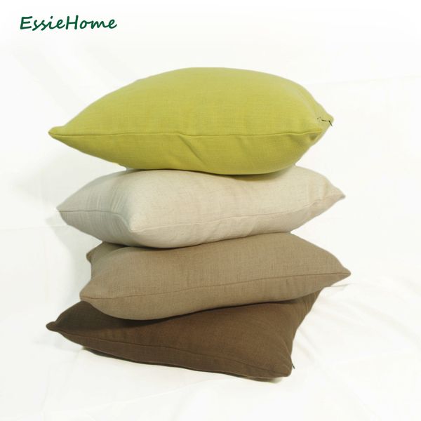 

essie home 10 colors available linen polyester soft pillow case cushion cover solid throw for sofa chair