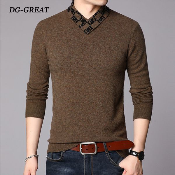 

new winter clothes 100% wool sweater young men fashion korean version slim v-collar pure knit sweater pullover men, White;black