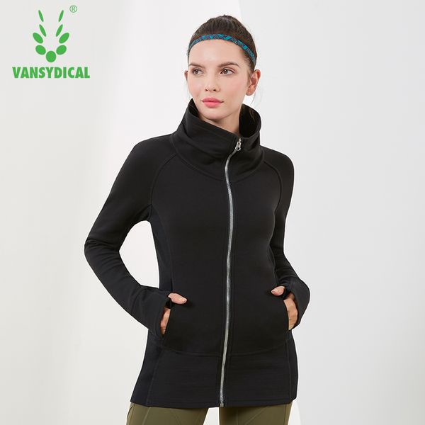 

2019 women new fitness running outdoor sports long sleeve jacket zipper, Black;red