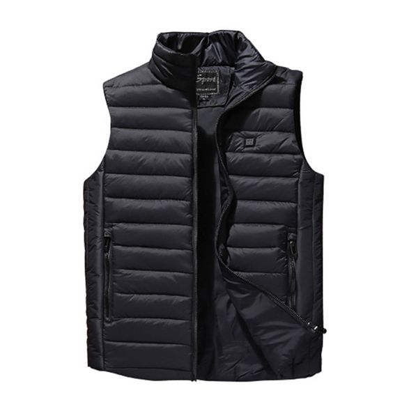 

electric usb winter heated warm up vest jacket usb heating pad thermal coat outdoor jackets hoodies, Blue;black