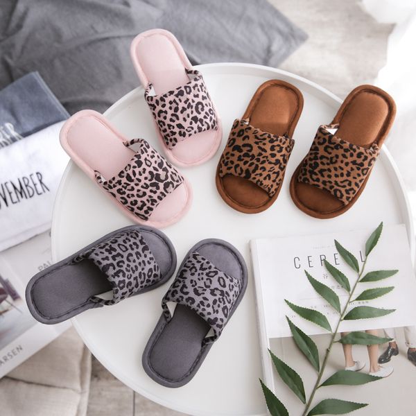 leopard print kids slippers