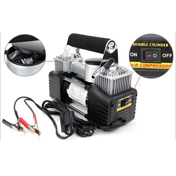 

car air pump 12v 150psi new dual cylinder air compressor pump tyre tire inflator dropship 19f22