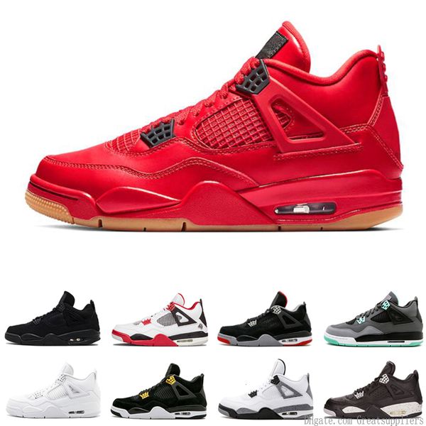 

2019 4 4s travis scotts basketball shoes for men single day blue cactus jack tattoo pure money black cat raptors mens sports sneakers