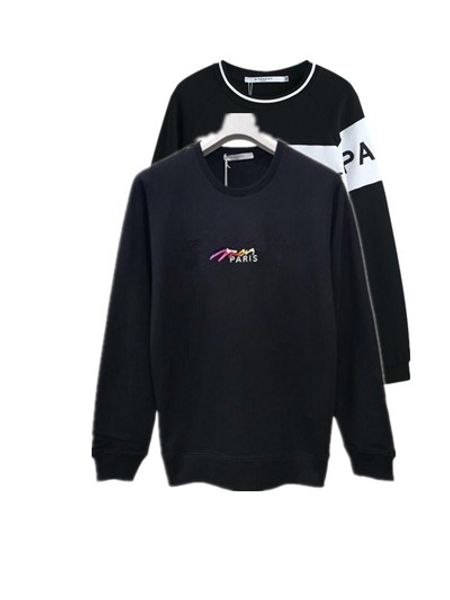 

международная высококачественная толстовка выдающаяся вышивка толстовка изысканный хлопок толстая толстовка мужчины женщины мода теплый свит, Black