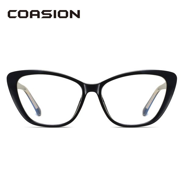 

coasion tr90 frame blue light glasses women cat eye glasses for computer blue light blocking gafas anti luz azul ca1426, White;black