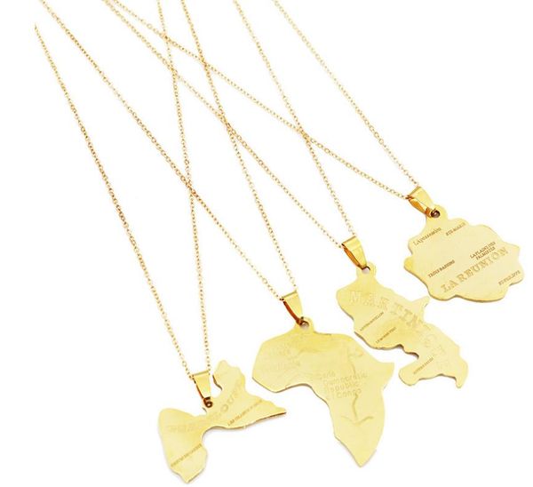 

european and american fashion trend personality hip-hop world map necklace exaggerated irregular pendant leather rope short chain necklace, Silver