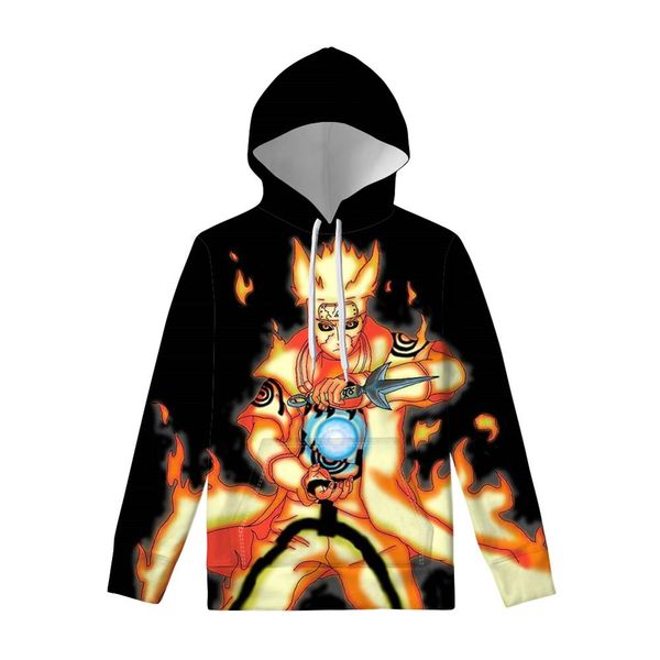 

forudesigns naruto weartshirt fashion men hoodies with pocket spring autumn breathable long sleeve pullover for students boy, White;black
