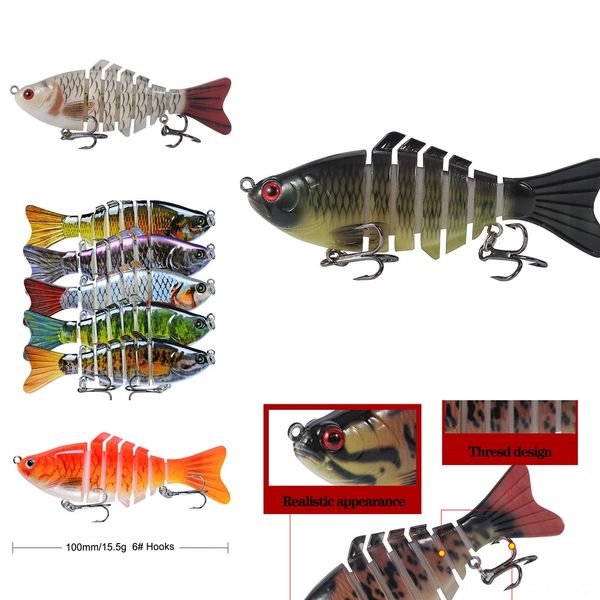 

usqxe fishing tackle box luya grid bait type 5 box (10cm * 15.5 g) может содержать 5 поддельных приманок