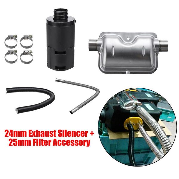 

8pcs universal car consumables accessories air diesel heater 24mm exhaust 25mm filter accessories for air diesel heater