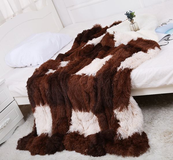 

plaids blanket super soft thicken cashmere long shaggy fuzzy fur faux warm elegant cozy fluffy sherpa throw blankets bed cover