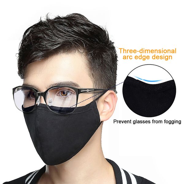 

5 pcs washable reusable pm2.5 mouth with activated carbon filter adjustable anti air dust and smoke pollution face mask