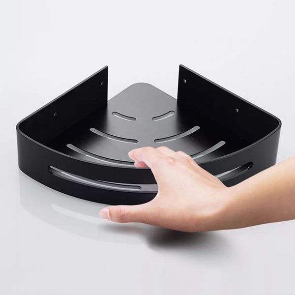 

new-2pcs bathroom shelf cosmetic rack with single lever bath corner basket with hook bathroom rack shelf(triple-cornered double