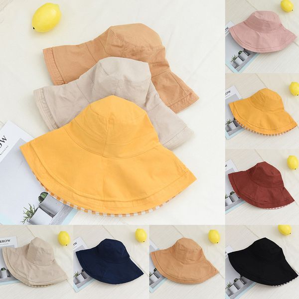 

hat summer women solid double-sided wearing visor folding basin fishing hat gorros hombre invierno vissershoedje casquette homme
