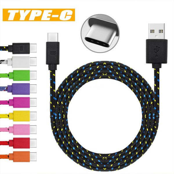 

Кабель Micro USB S8 S7 Высокоскоростные нейлоновые плетеные кабели для зарядки Тип C Синхронизация данных Прочный 3FT 6FT 10FT Нейлоновые тканые шнуры