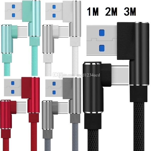 

1m 2a скоростное зарядное устройство плетеный ткань сплава 90 степень sync данным по usb зарядный кабель для samsung s6 s7 s8 края примечани