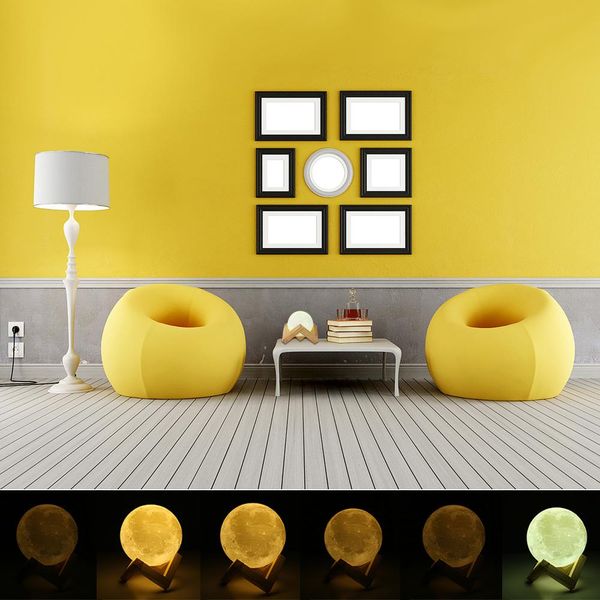 

home decoration 3d led night magical moonlight desk lamp usb rechargeable 3d light colors stepless for christmas lights fa3313